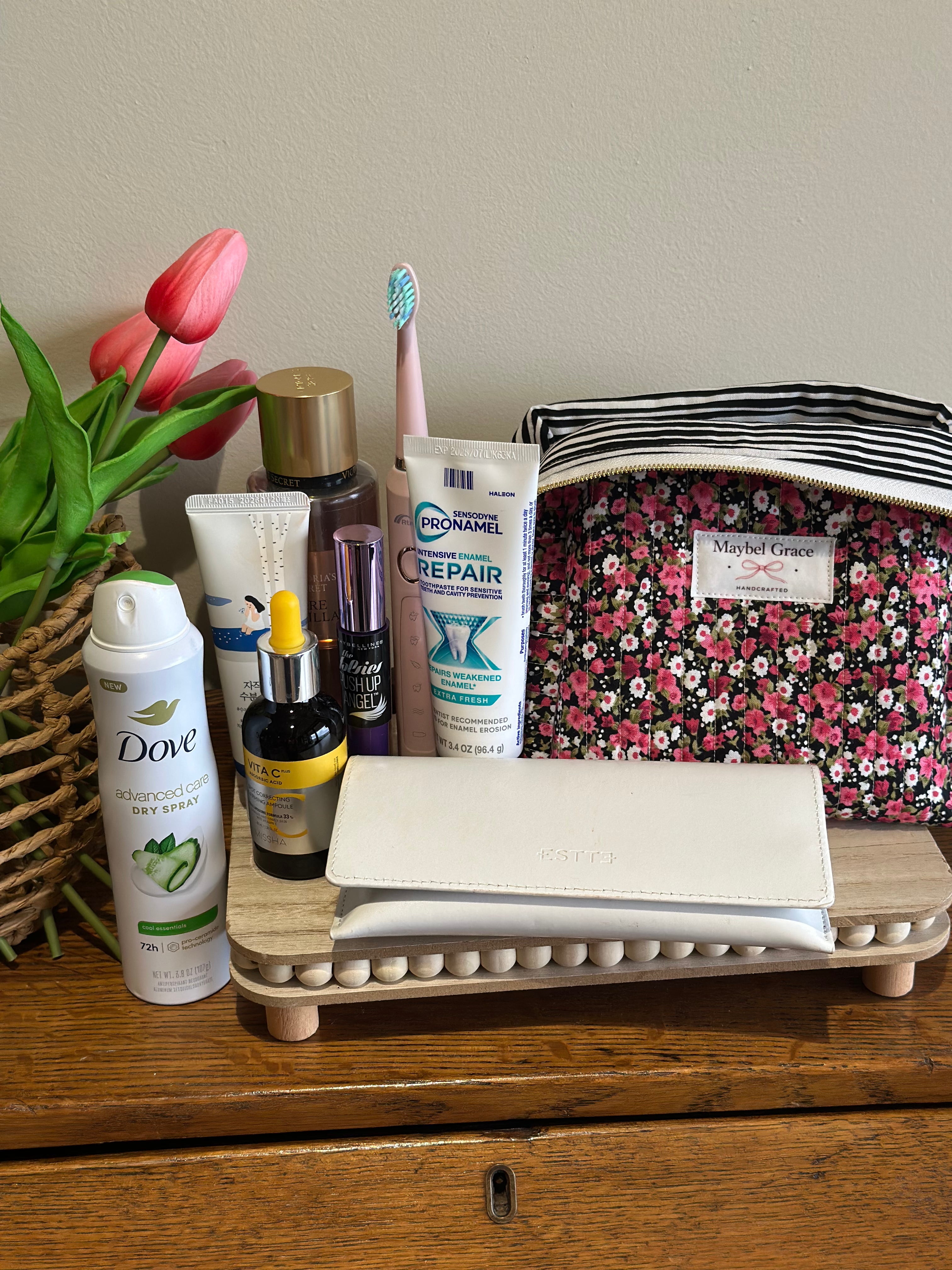 The Carryall - Pink + Black Wildflower
