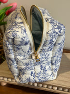 The Carryall - Blue Floral + Cream