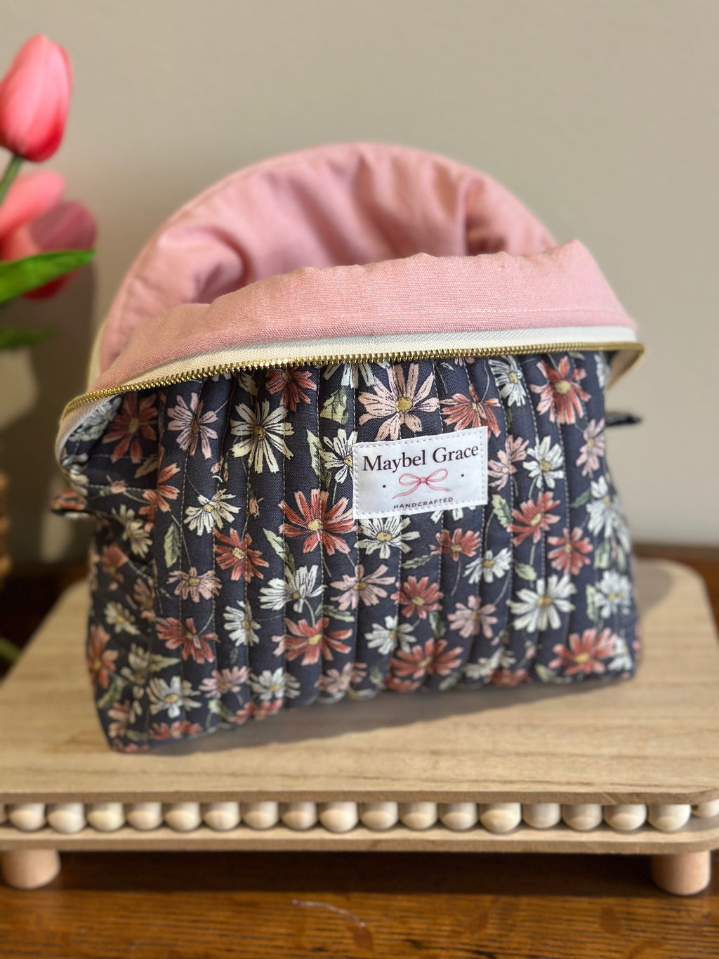 The Carryall - Dark Slate Floral