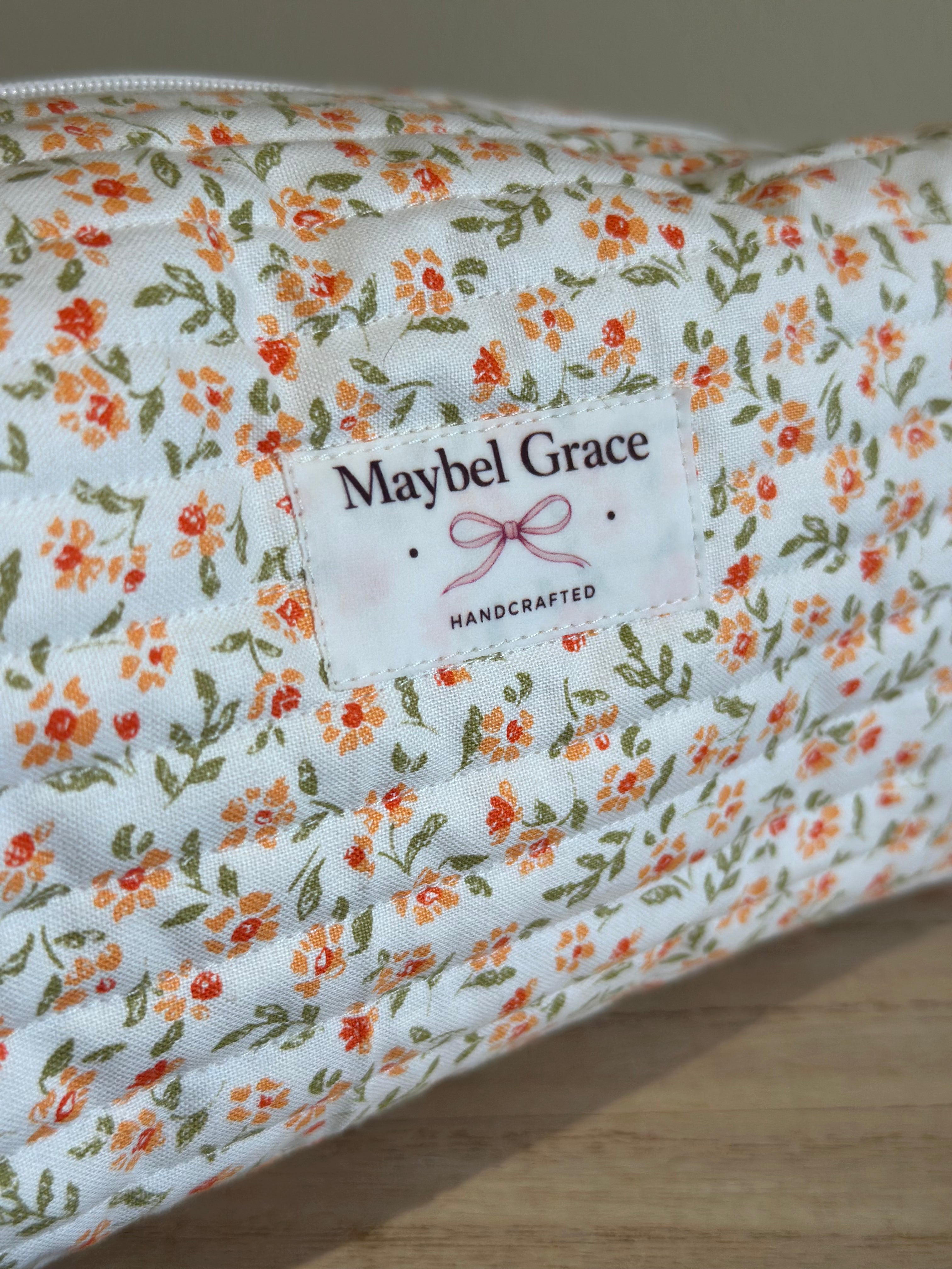 The Beauty Case - Orange micro floral