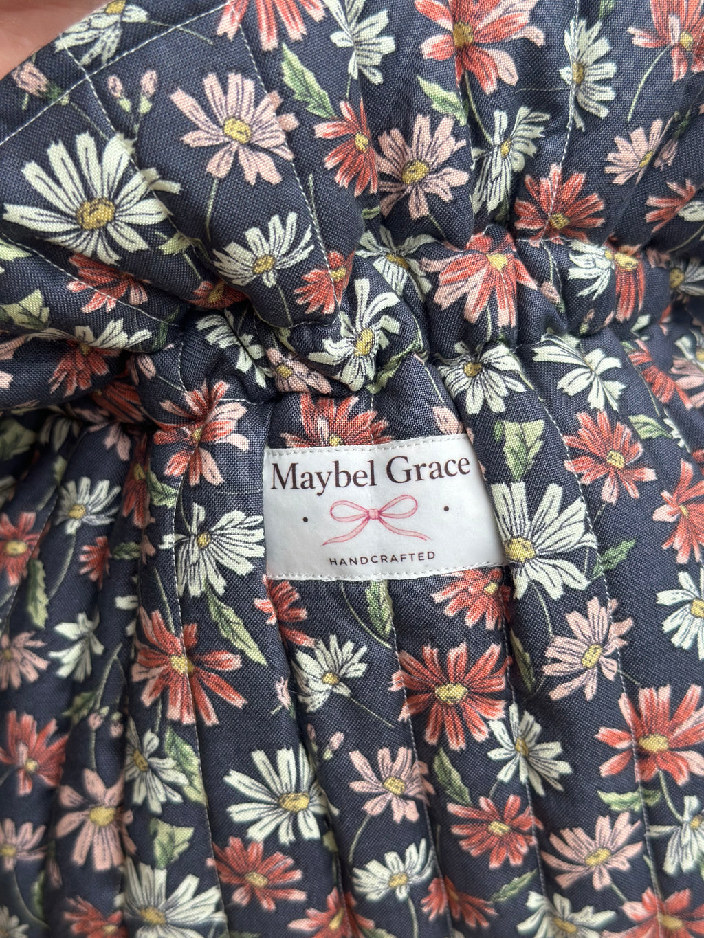 The Gathering Tote - Dark Slate Floral