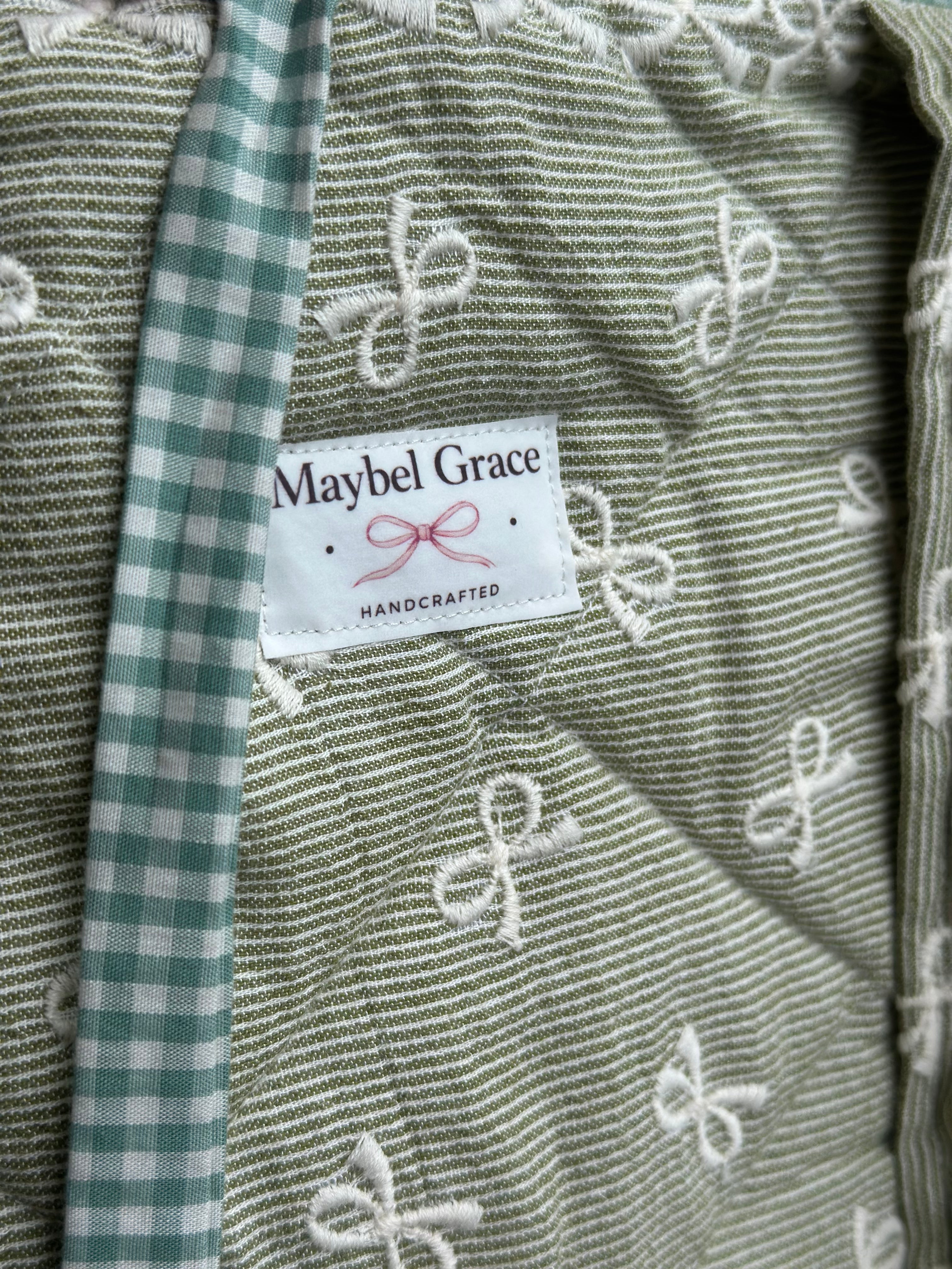 The Market Tote - Sage Bows