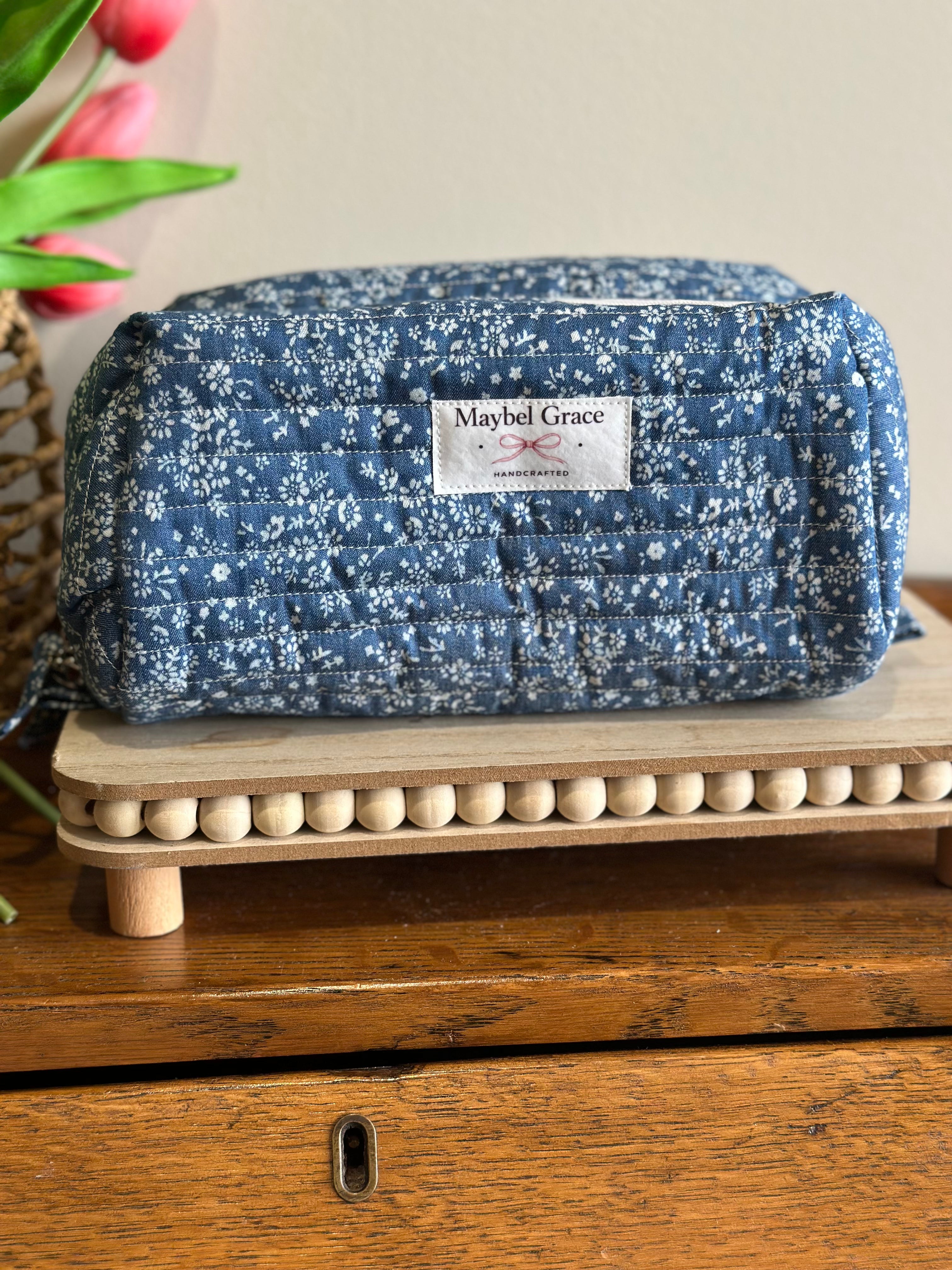 The Beauty Case - Blue Denim
