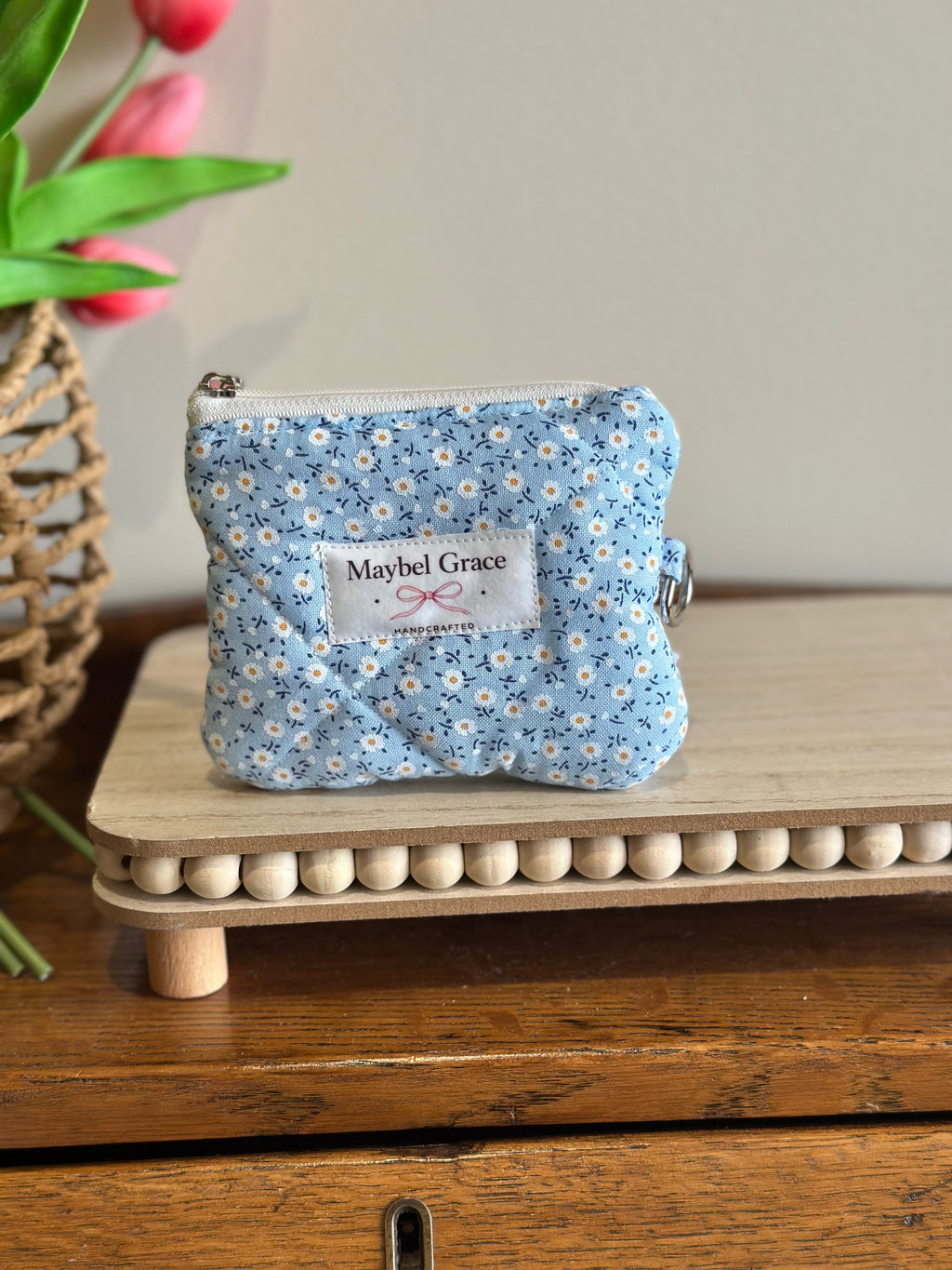 The Keepsake Wallet - Blue Daisy