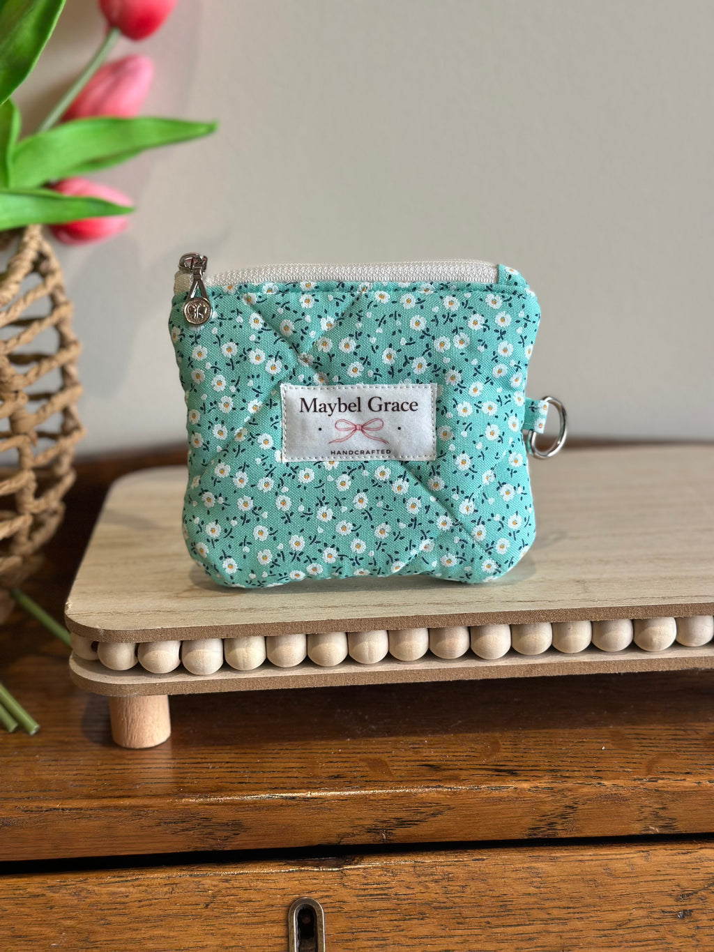 The Keepsake Wallet - Teal Daisy