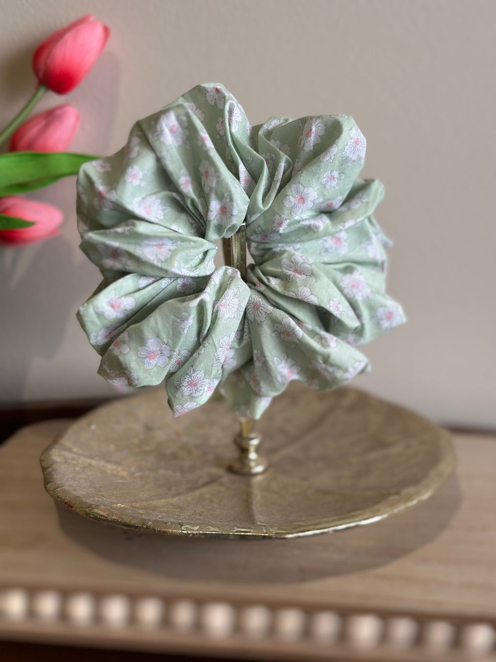 The Everyday Scrunchie - Green Floral