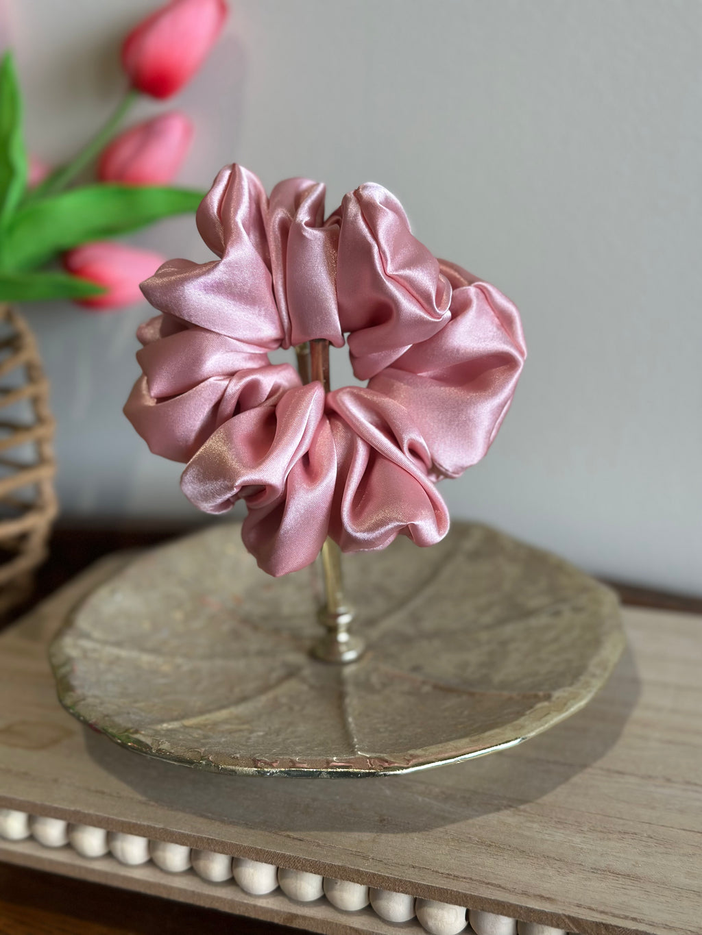 The Everyday Scrunchie - Pink Satin