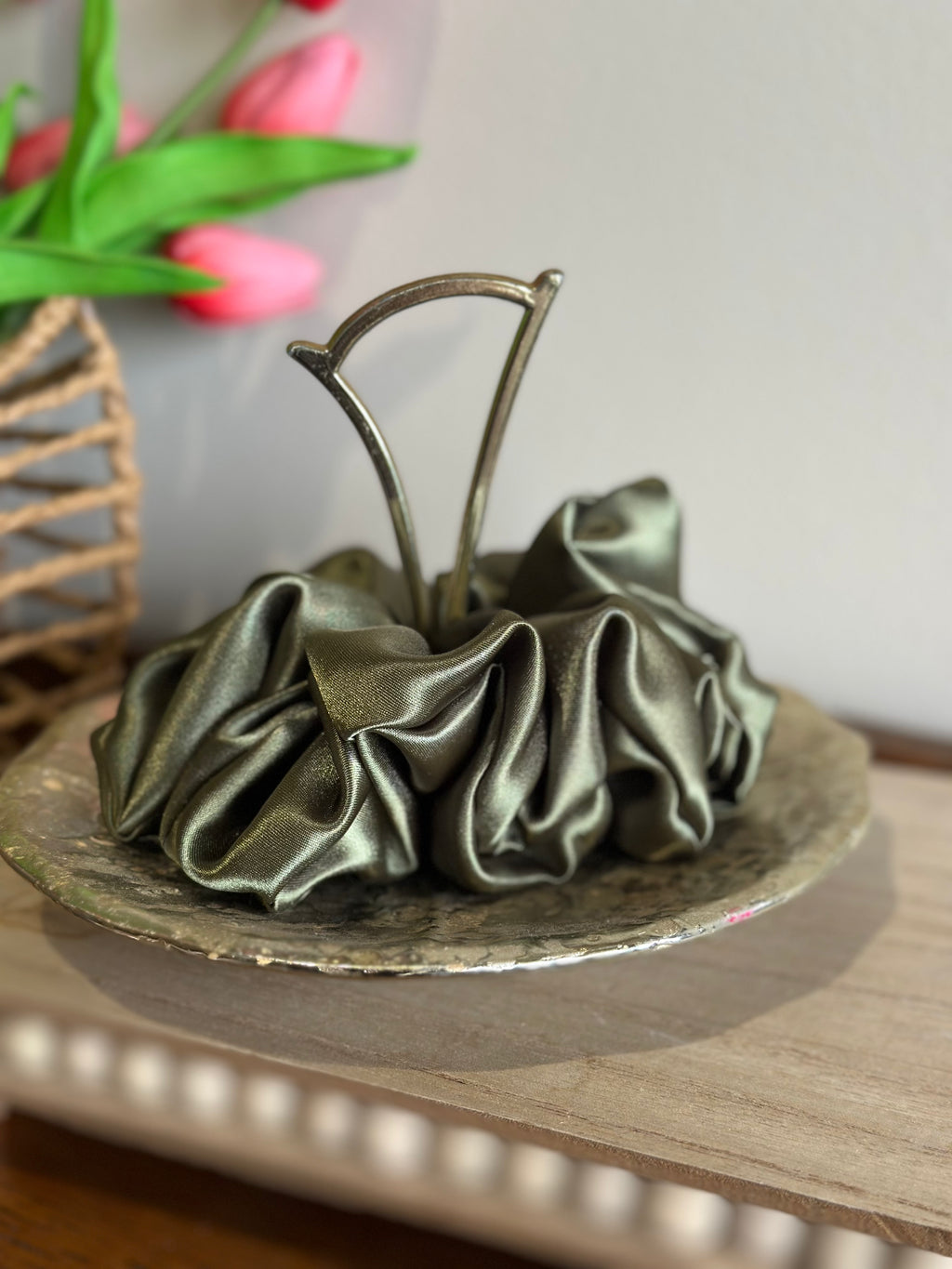 The Everyday Scrunchie - Emerald Silk