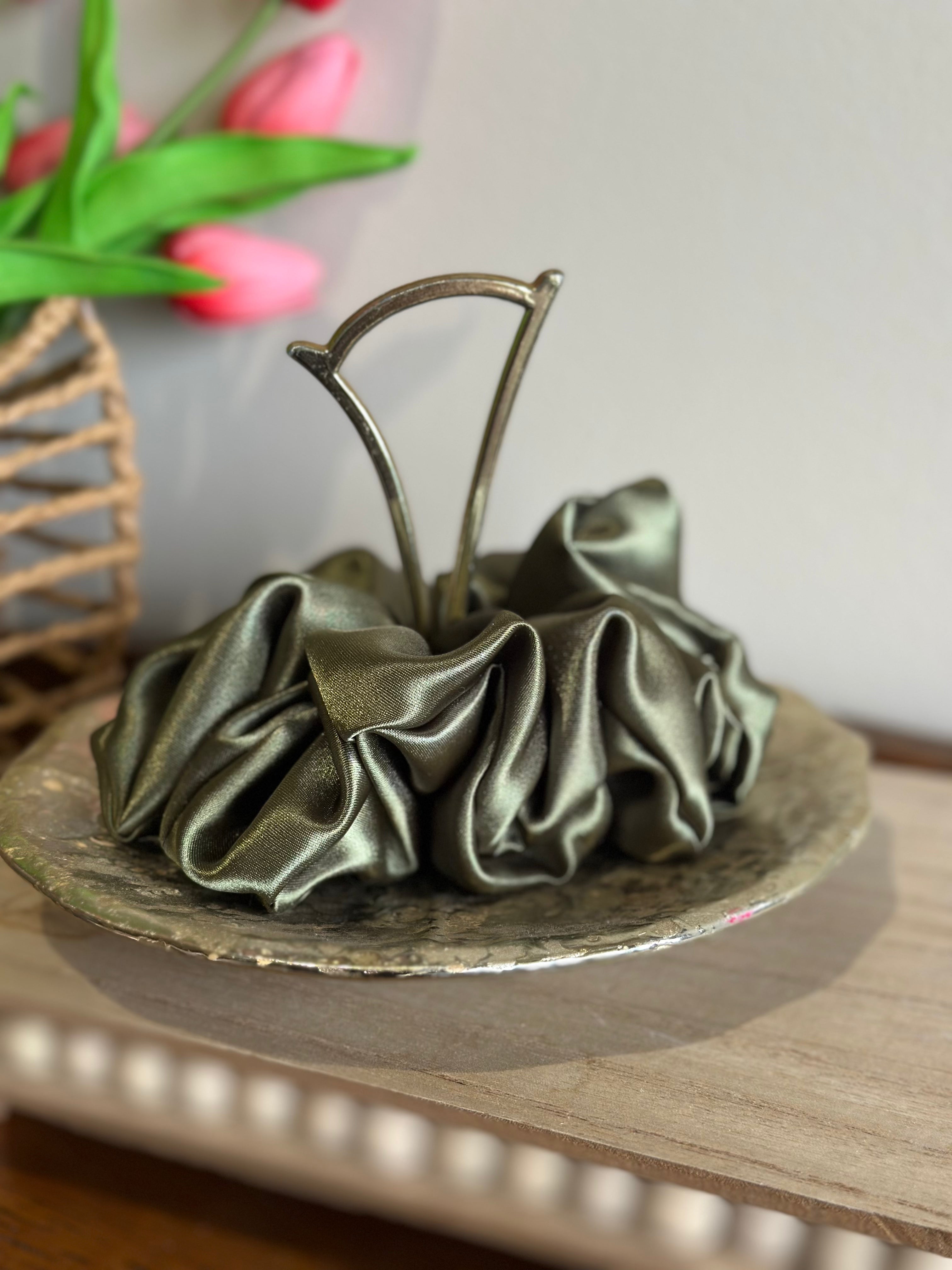 The Everyday Scrunchie - Emerald Silk