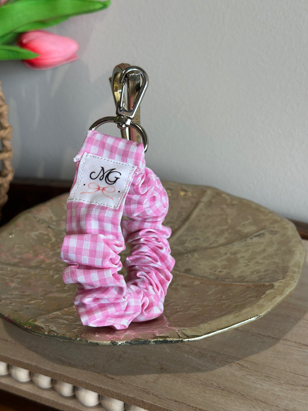 The Keepsake Wristlet - Pink Gingham