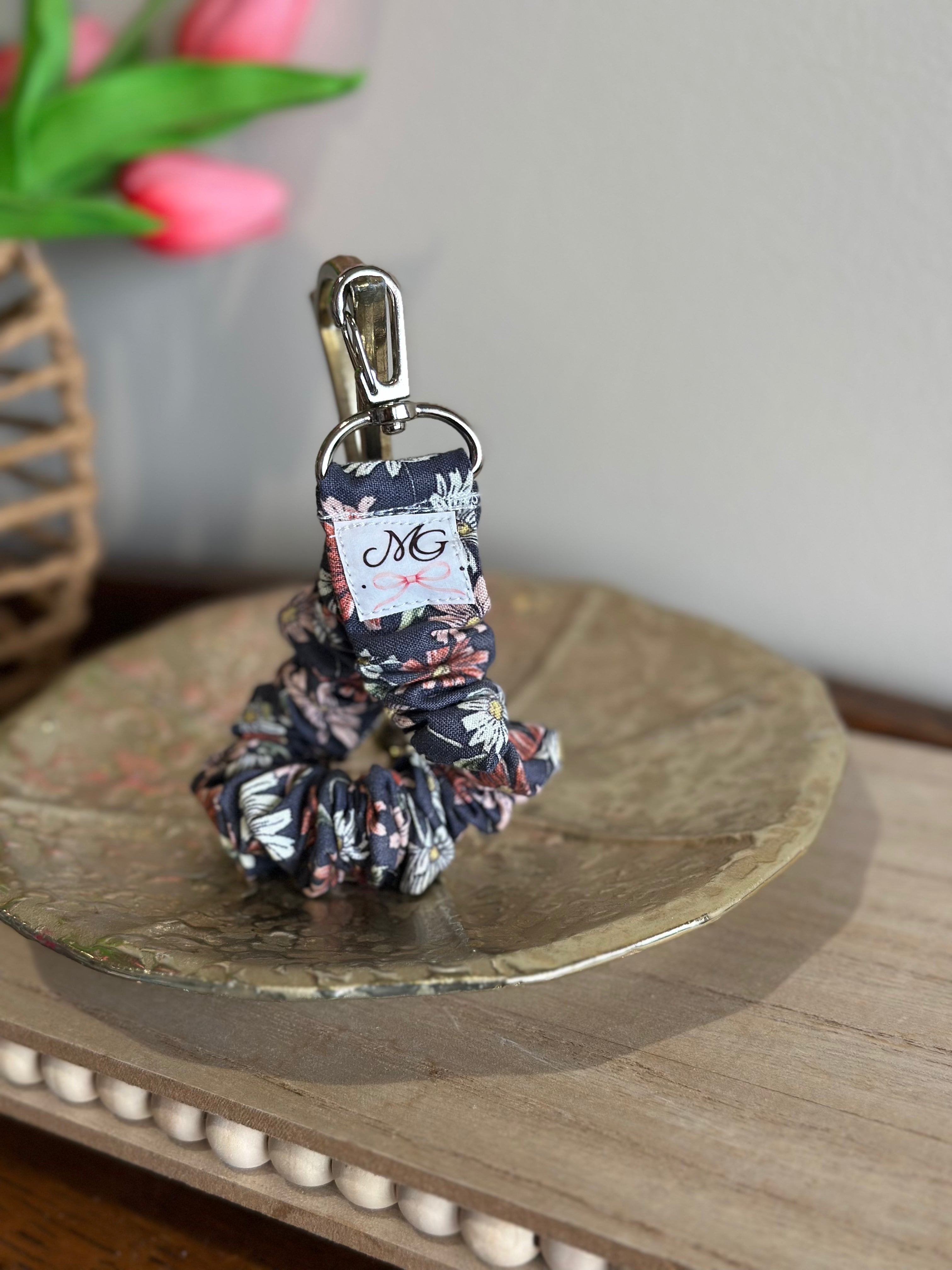 The Keepsake Wristlet - Dark Slate Floral