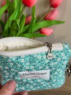 The Keepsake Wallet - Teal Daisy