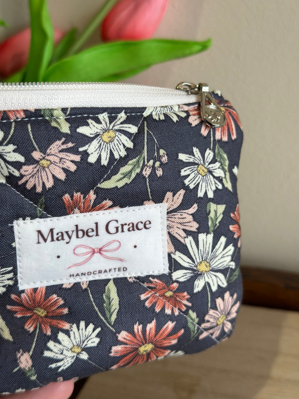 The Keepsake Wallet - Dark Slate Floral