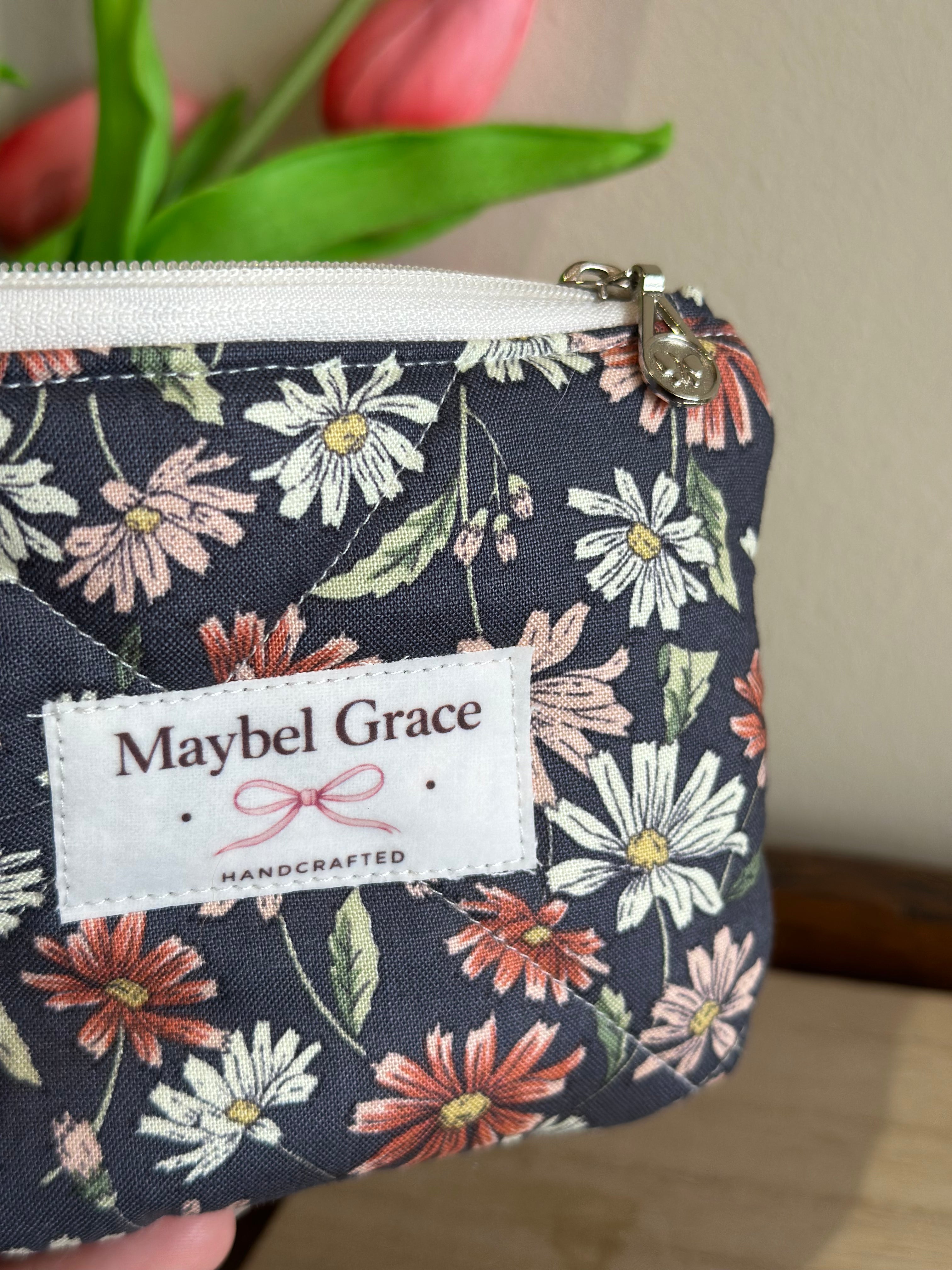The Keepsake Wallet - Dark Slate Floral