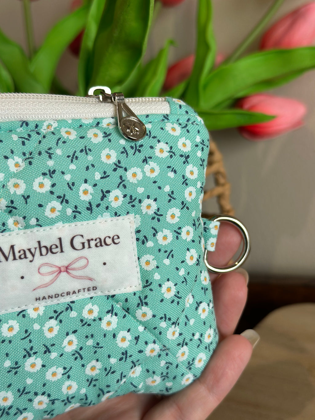 The Keepsake Wallet - Teal Daisy