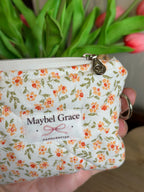 The Keepsake Wallet - Orange Micro Floral