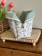 The Carryall - Sage bow + Blush Floral