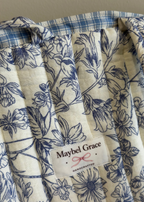 The Market Tote - Blue Floral + Cream