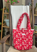 The Market Tote - Red Floral